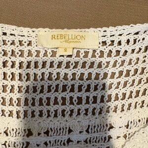 Rebellion White Crochet Top